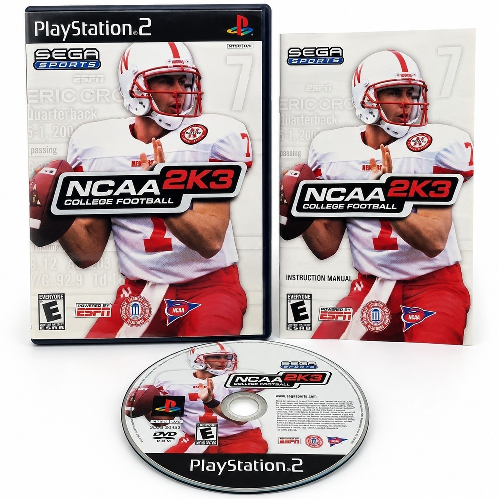 NCAA College Football 2K3 PS2 PlayStation 2 CIB Complete Manual Sega Sports